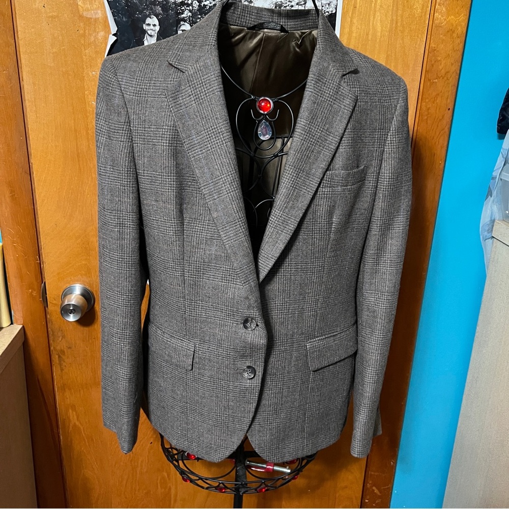 anthony allan clothing vintage blazer size 10 Back Bay Collection Tan Blue Pink